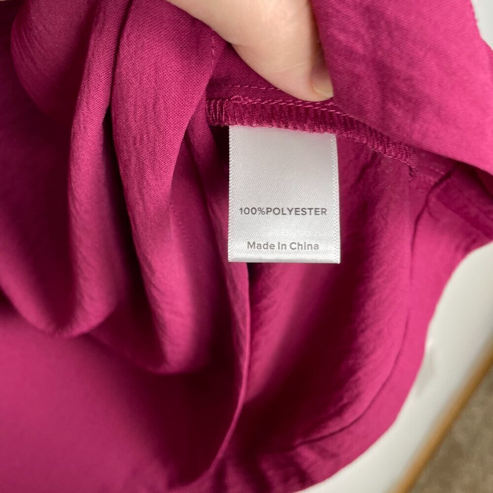 NWOT Evereve Devin Gathered Smocked Mockneck Blouse with Peasant Sleeve Size XL - Picture 9 of 10